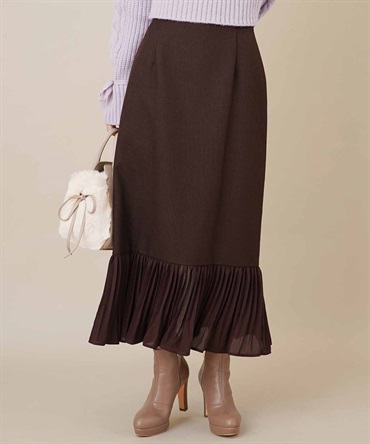 裾プリーツスカート(81チャ-３６)
