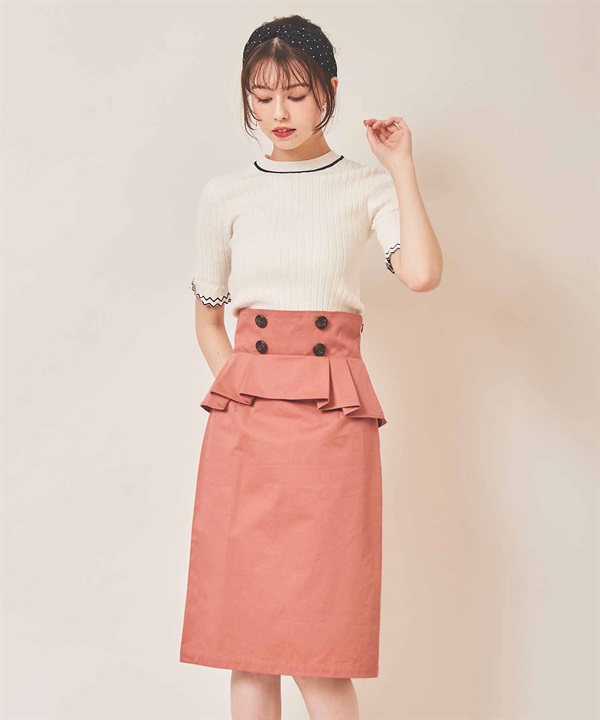 【SALE】ペプラムチノタイトスカート
