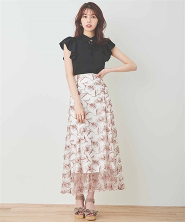 【SALE】チュール刺繍スカート