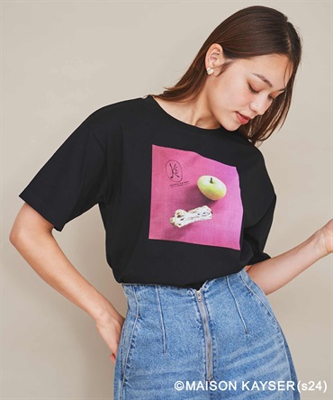 【MAISON KAYSER】フォトＴシャツ(00ブラック-フリー)