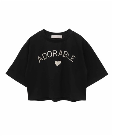 【SALE】ハート箔プリントＴシャツ